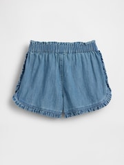 Gap Medium Wash Denim Ruffle Pull On Shorts (6mths-5yrs) - Image 2 of 2