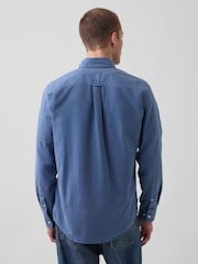 Μπλε - Πουκάμισο Oxford με κουμπιά και Καρό Gap - Εικόνα 2 του 4