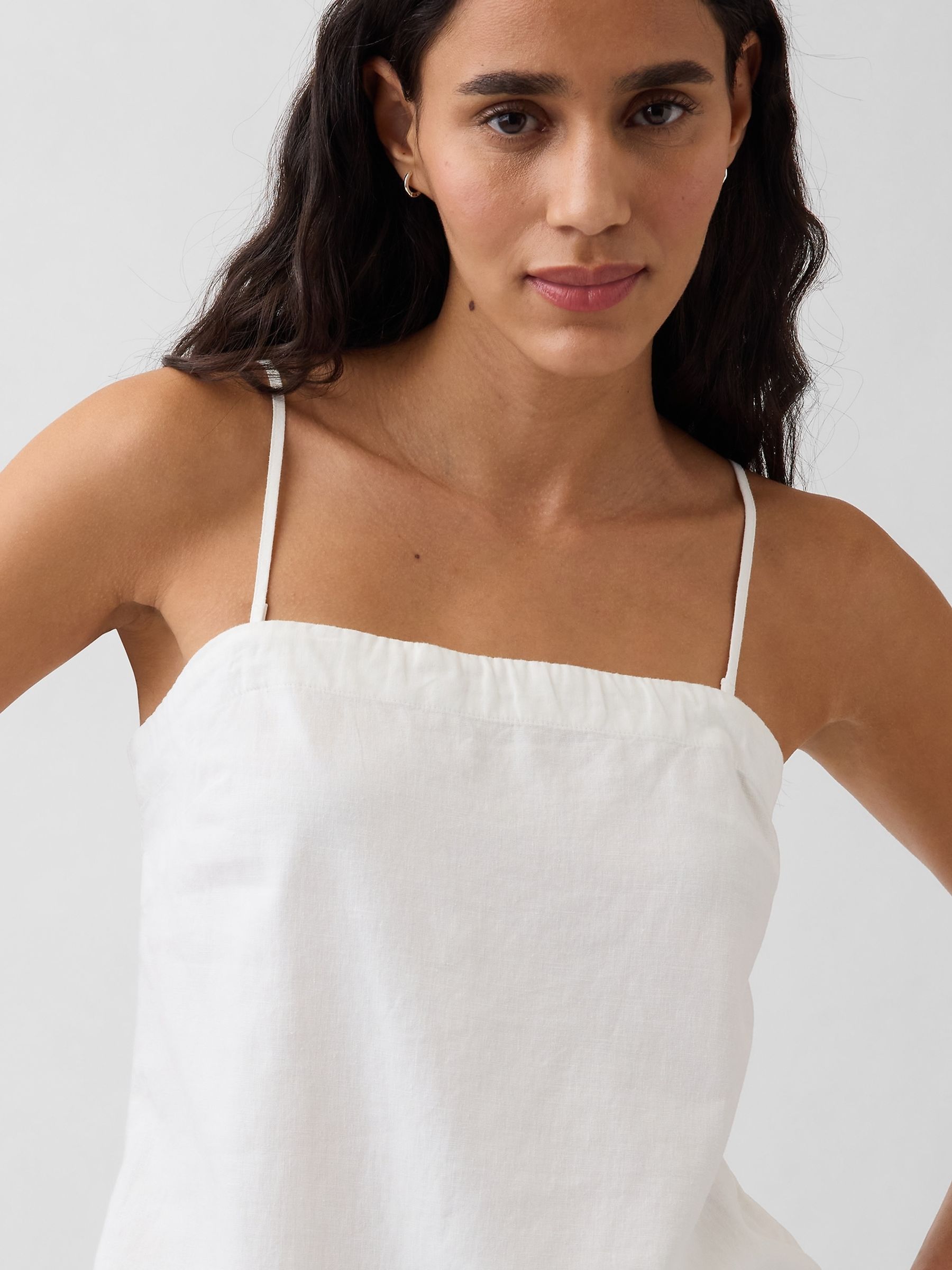 Buy Gap White Linen-Blend Cami from the Next UK online shop