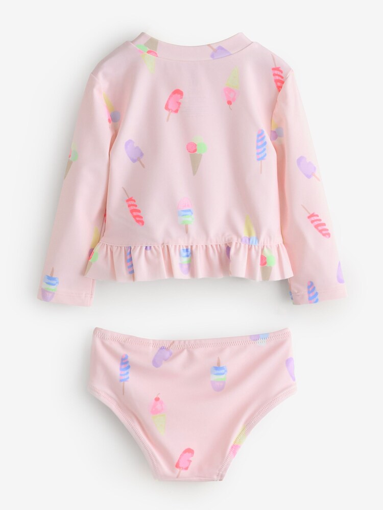 Gap Pink Ice Cream Rash Guard Swim Set (6mths-5yrs) - Image 2 of 5