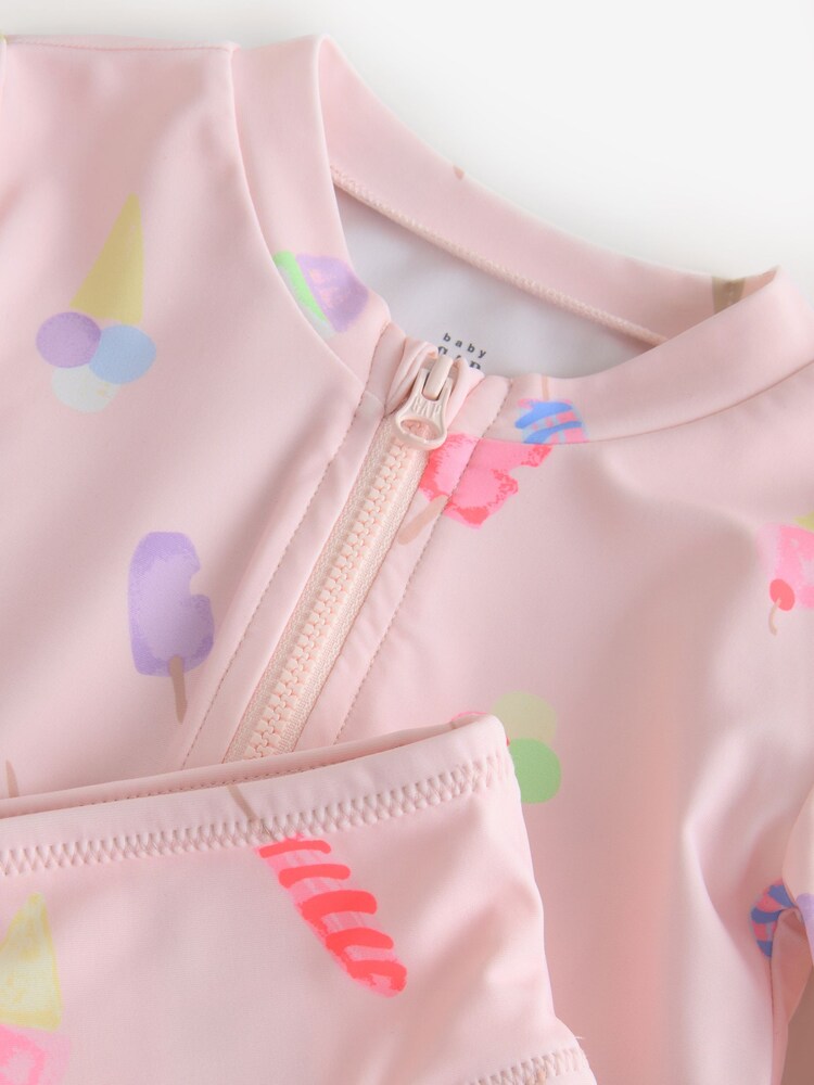 Gap Pink Ice Cream Rash Guard Swim Set (6mths-5yrs) - Image 5 of 5
