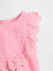 Gap Pink Eyelet Ruffle Outfit Set (0-24mths) - Image 3 of 3