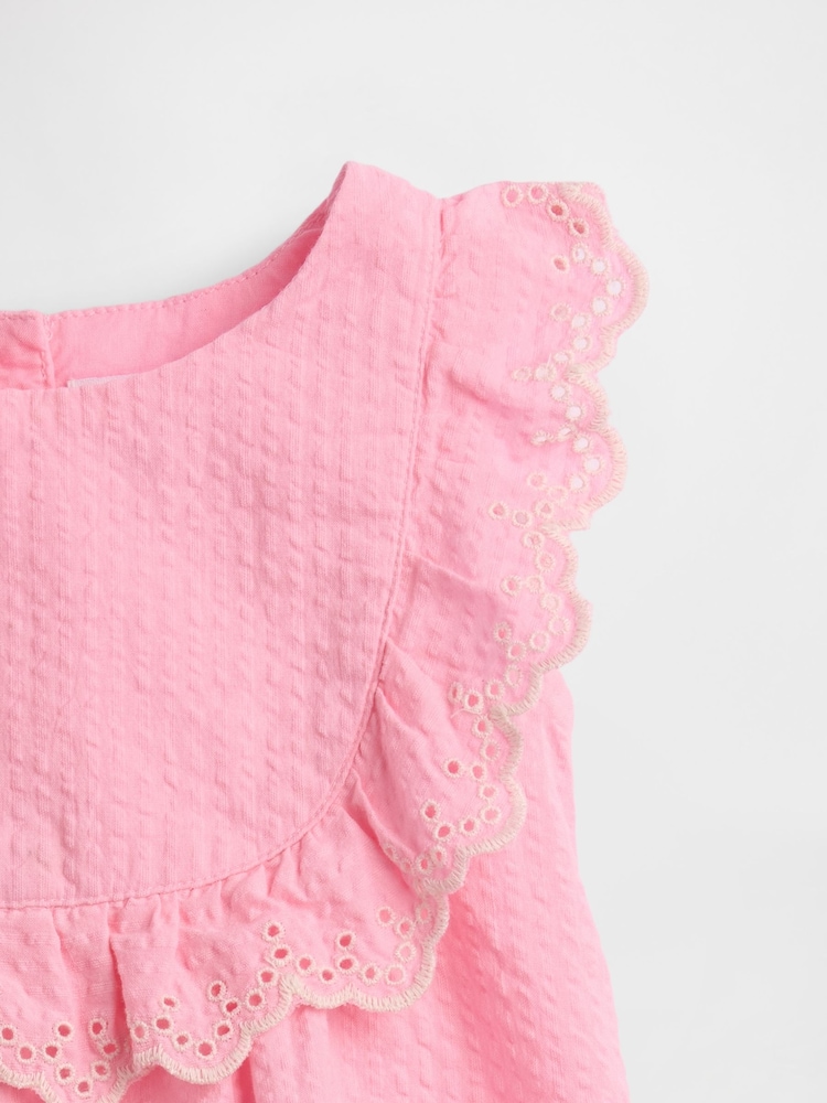 Gap Pink Eyelet Ruffle Outfit Set (0-24mths) - Image 3 of 3