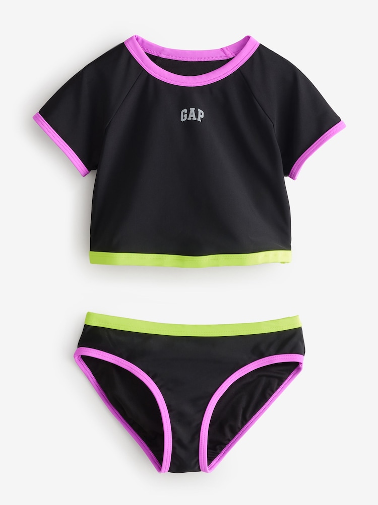 Gap Black Rash Guard Two-Piece Swimsuit (4-13yrs) - Image 1 of 4