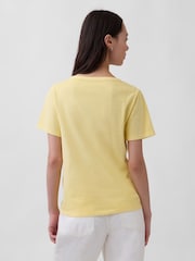 Gap Yellow Vintage Soft V-Neck T-Shirt - Image 2 of 3