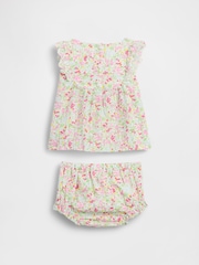 Gap Green Floral Eyelet Ruffle Outfit Set (0-24mths) - Image 2 of 3