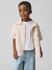 Dungă bej - Gap Linen-Cotton Shirt (6mths-5yrs) - Imaginea 1 din 3