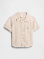 Dungă bej - Gap Linen-Cotton Shirt (6mths-5yrs) - Imaginea 2 din 3