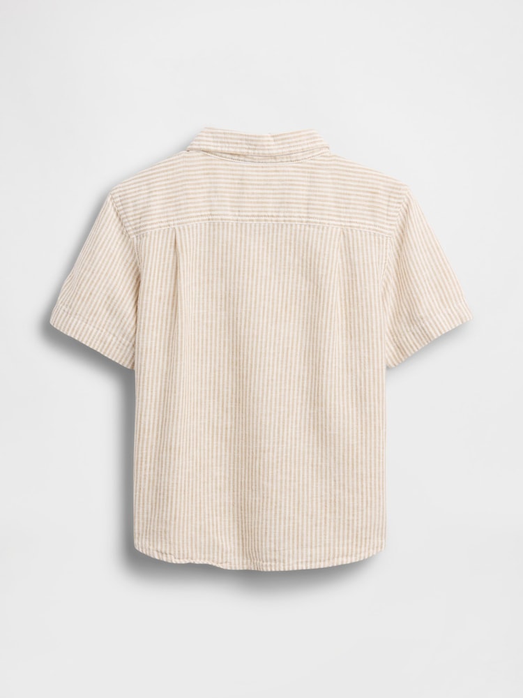 Dungă bej - Gap Linen-Cotton Shirt (6mths-5yrs) - Imaginea 3 din 3