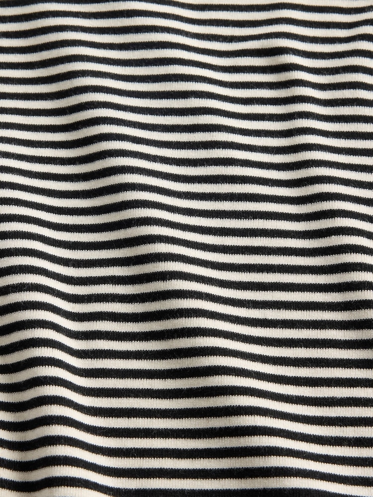 Schwarz/Creme/Gestreift - Gap Modern T-Shirt mit Rundhalsausschnitt - Bild 4 von 4