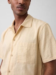 Gap Yellow Dobby Relaxed Straight-Hem Shirt - Image 4 of 4