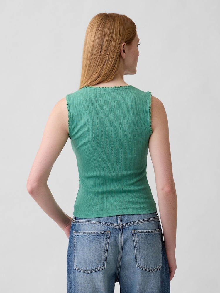 Gap Green Pointelle Shell Vest - Image 2 of 4