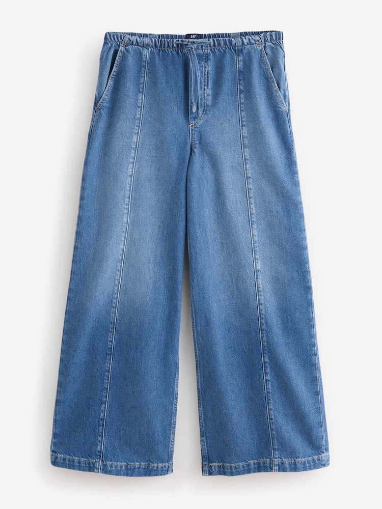 Gap Medium Wash Mid Rise UltraSoft Easy Seamed Baggy Jeans - Image 1 of 4