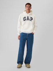 Gap White VintageSoft Arch Logo Hoodie (2-mths) - Image 3 of 4