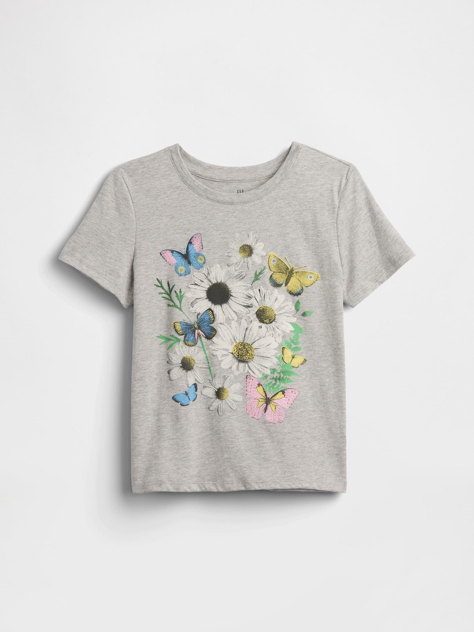 Buy Gap Grey Floral Graphic Short Sleeve T-Shirt (4-13yrs) from