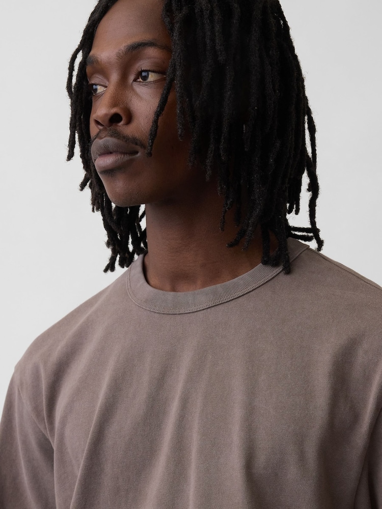 Brun - Gap Heavyweight Boxy T-shirt - Billede 4 af 4