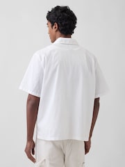 Gap Linen-Cotton Relaxed Straight-Hem Shirt - Εικόνα 2 από 4