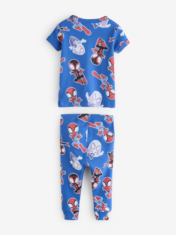 Gap Blue Spiderman Brushed Cotton Pyjamas Set (6mths-5yrs) - Image 2 of 5