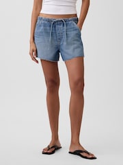 Gap Meidum wash Low Slung Easy Denim Shorts - Image 1 of 4