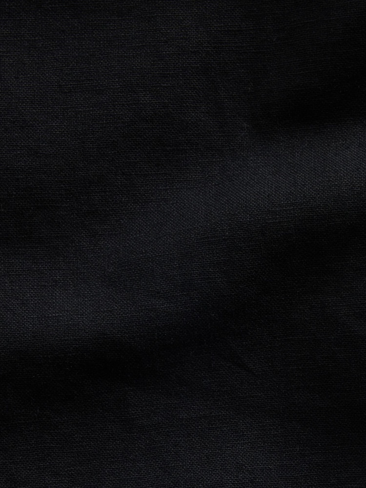 Gap Black Linen-Cotton Relaxed Tapered Trousers - Image 4 of 4 Gap Black Linen-Cotton Relaxed Tapered Trousers - Image 4 of 4