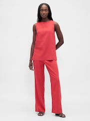 Gap Red Linen Blend Shell Vest - Image 3 of 4