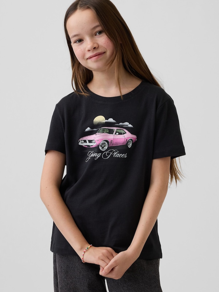 Gap Black Graphic T-Shirt (4-13yrs) - Image 1 of 4