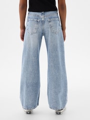 Gap Light Wash Low Rise Stride Wide-Leg Jeans (5-13yrs) - Image 2 of 3