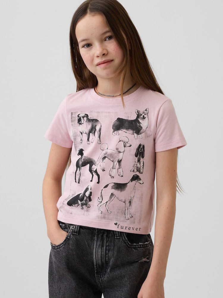 Gap Pink Graphic T-Shirt (4-13yrs) - Image 1 of 6