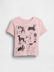 Gap Pink Graphic T-Shirt (4-13yrs) - Image 3 of 6