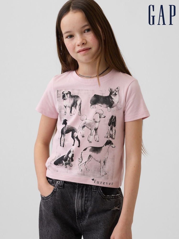 Gap Pink Graphic T-Shirt (4-13yrs) - Image 6 of 6