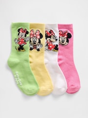 Gap Multi Disney Minnie Mouse Crew Socks 4-Pack - Image 1 of 1