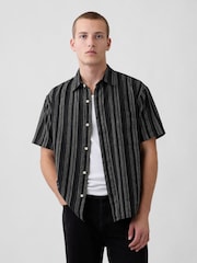 Bande noire - Chemise Gap texturée en lin et coton - Image 1 de 4
