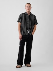 Bande noire - Chemise Gap texturée en lin et coton - Image 3 de 4