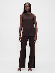 Gap Brown Linen Blend Shell Vest - Image 3 of 4