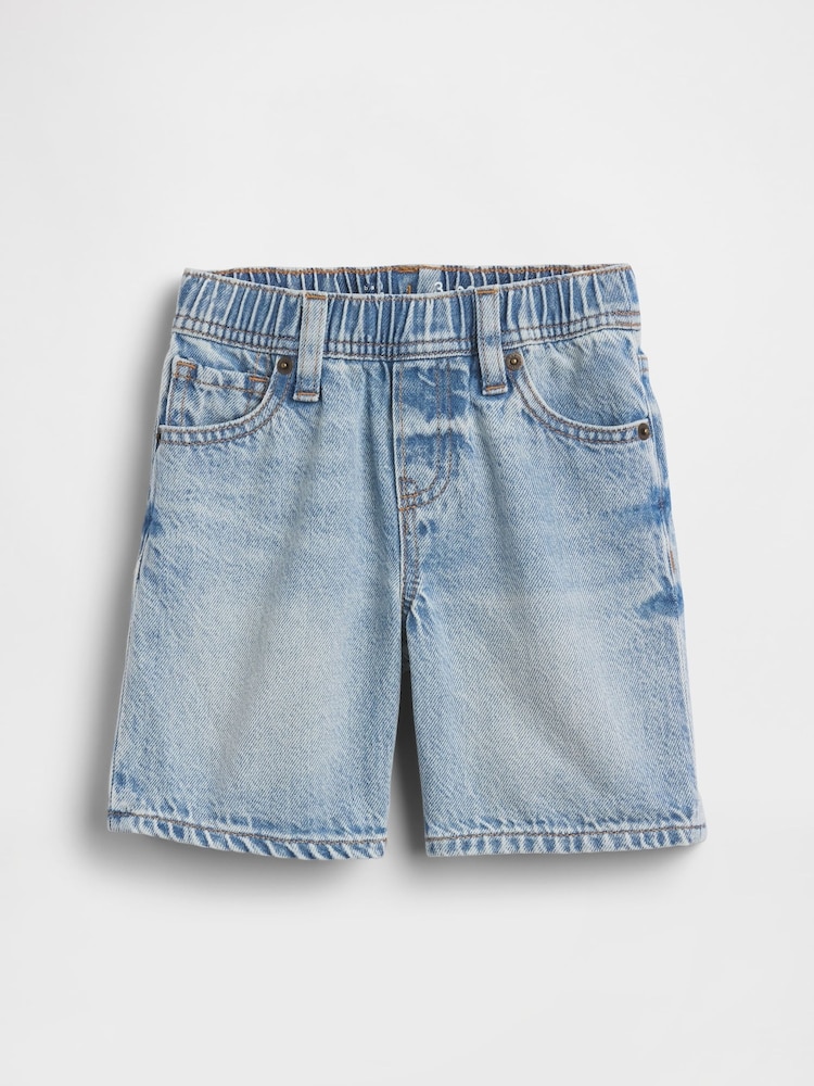 Gap Medium Indigo UltraSoft Denim Pull On Shorts (12mths-5yrs) - Image 1 of 2 Gap Medium Indigo UltraSoft Denim Pull On Shorts (12mths-5yrs) - Image 1 of 2