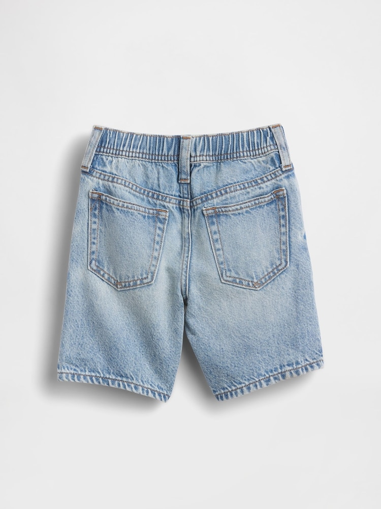 Gap Medium Indigo UltraSoft Denim Pull On Shorts (12mths-5yrs) - Image 2 of 2 Gap Medium Indigo UltraSoft Denim Pull On Shorts (12mths-5yrs) - Image 2 of 2