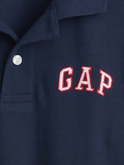 Gap Navy Blue Logo Short Sleeve Polo Shirt (4-13yrs) (4-13yrs) - Image 3 of 3