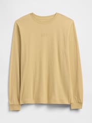 Gap Yellow Everyday Soft Relaxed Mini-Logo T-Shirt - Image 4 of 5