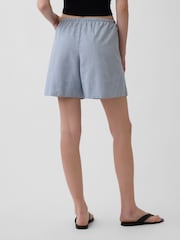Albastru - Gap Linen-Blend Easy Shorts - Imaginea 2 din 4