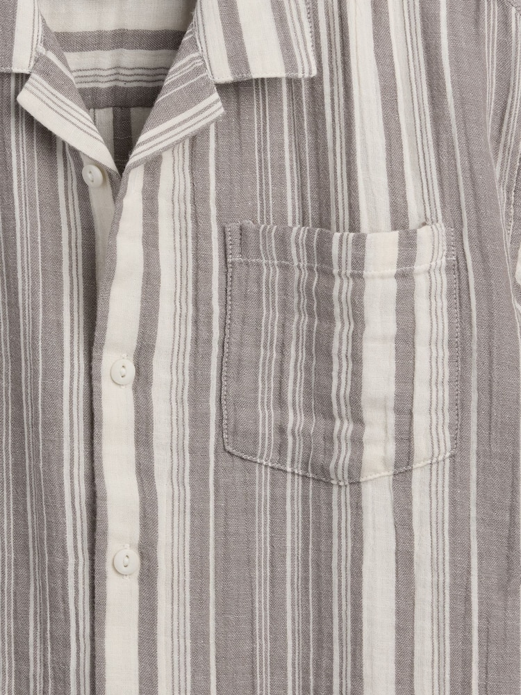 Gap Beige stripe Gauze Shirt (4-13yrs) - Image 4 of 4