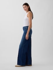 Gap Medium Wash Mid Rise Wide-Leg Jeans - Image 4 of 6