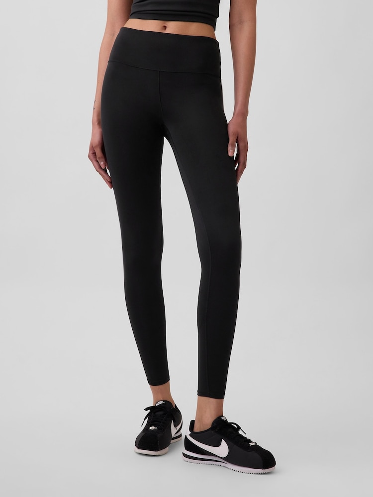 Gap Black GapFit Smooth High Waisted Leggings - Image 1 of 6 Gap Black GapFit Smooth High Waisted Leggings - Image 1 of 6