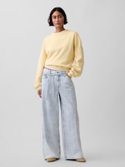 Gap Mid Rise UltraSoft Baggy Micro Belt Jeans - Imaginea 4 din 4