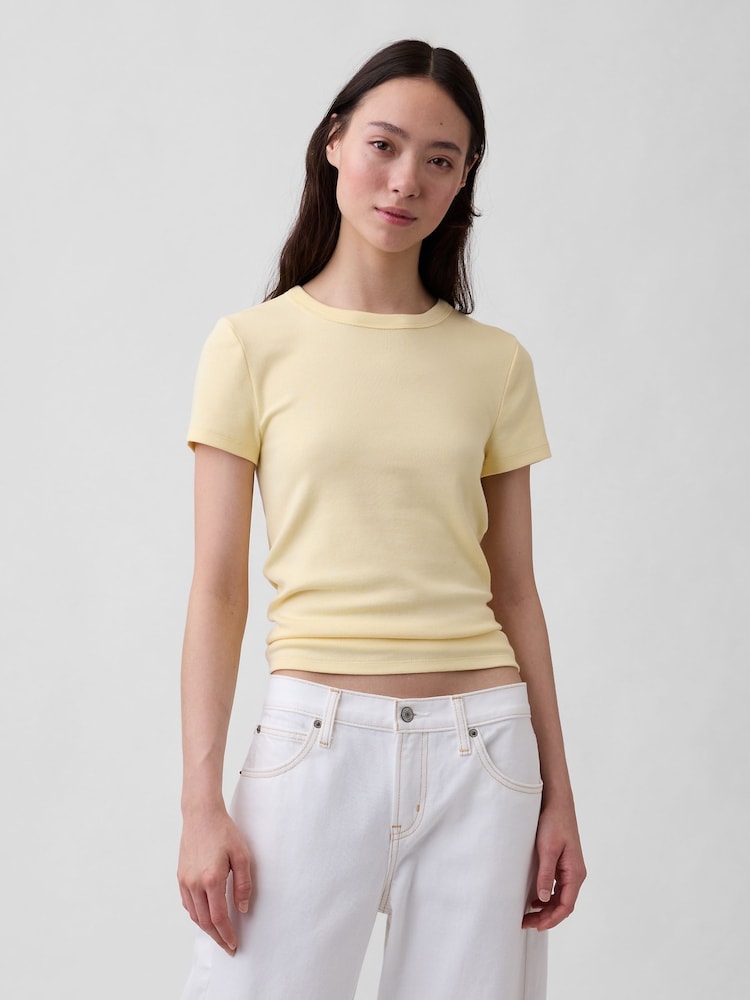 Gap Yellow Modern Crew neck T-Shirt - Image 1 of 3