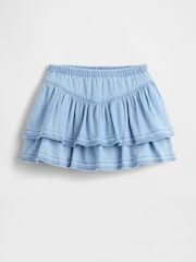 Gap Light Wash Denim Ruffle Skort (6mths-5yrs) - Image 2 of 4