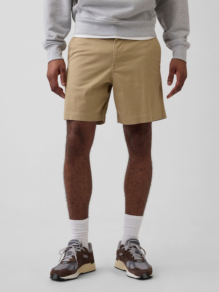 Gap Beige 7 inch Relaxed Shorts - Image 1 of 4 Gap Beige 7 inch Relaxed Shorts - Image 1 of 4