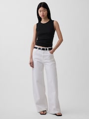 Gap Black Pointelle Shell Vest - Image 3 of 4