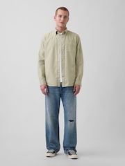 Πράσινο - Gap Check Oxford Button-Down Shirt - Εικόνα 3 του 4