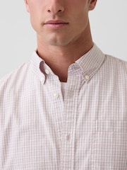 Gap Pink Check Cotton Poplin Classic Shirt - Image 4 of 4