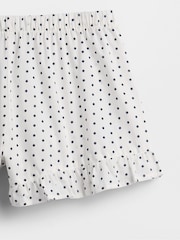 Alb cu pete - Gap Ruffle Poplin Pyjama Shorts - Imaginea 5 din 5